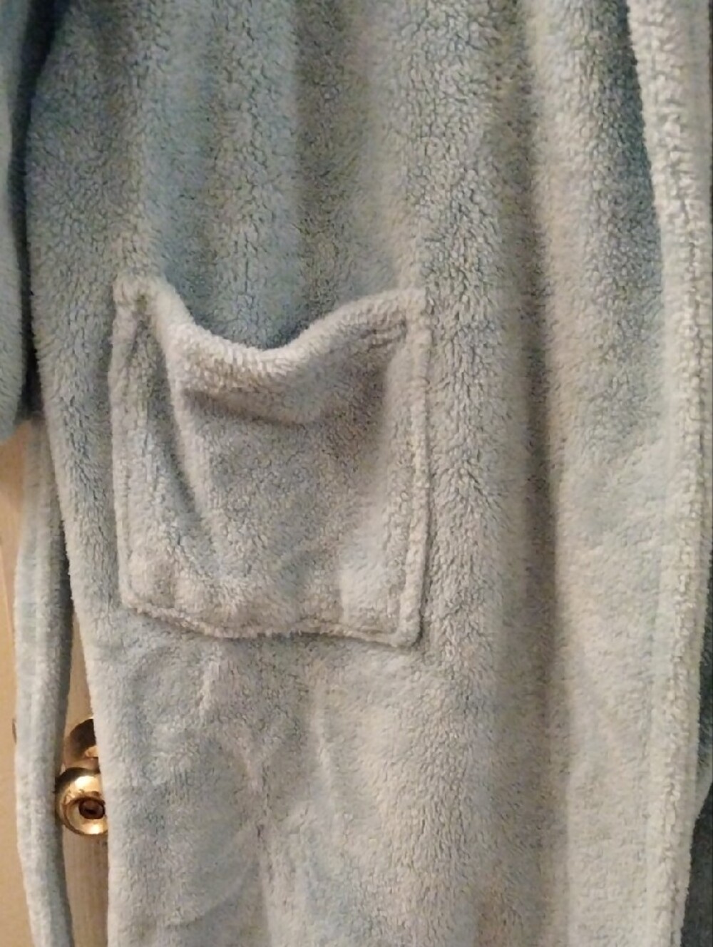 Jessica Light Blue Plush Robe - Picture 4 of 7
